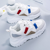 Tenisi casual dama cu talpa inalta in trei culori