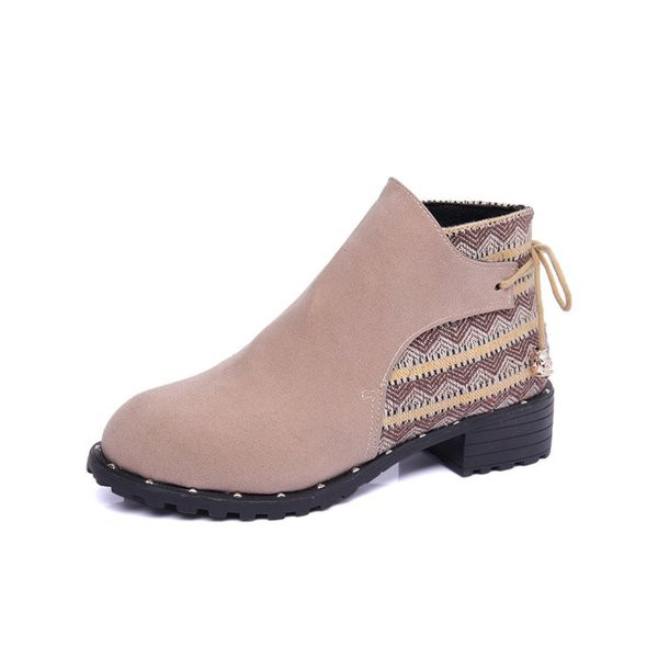 Ghete de dama moderne din piele intoarsa in doua culori