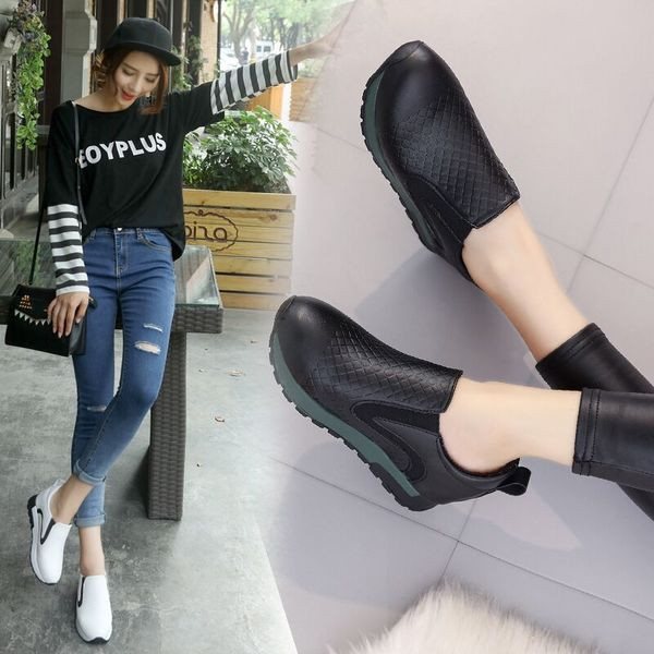 Pantofi casual dama in alb si negru