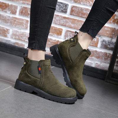 Casual γυναικείες μπότες σουέτ σε δύο χρώματα