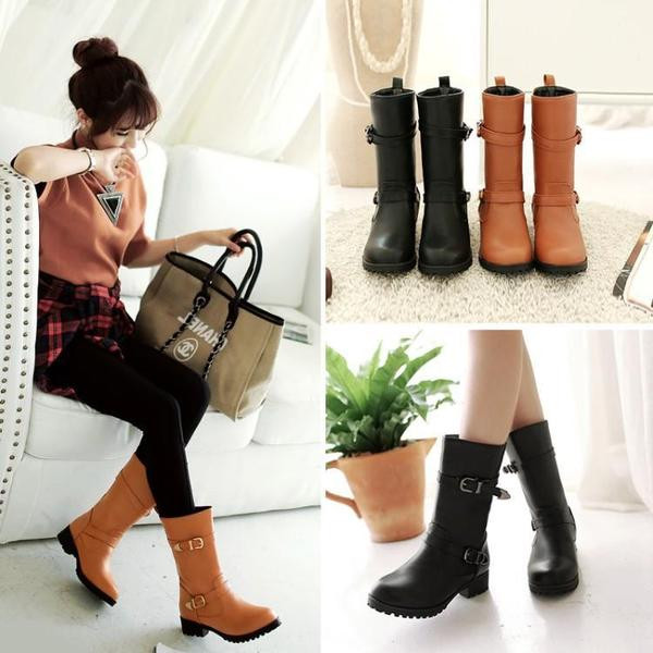 Cizme casual dama cu talpa in relief in doua culori