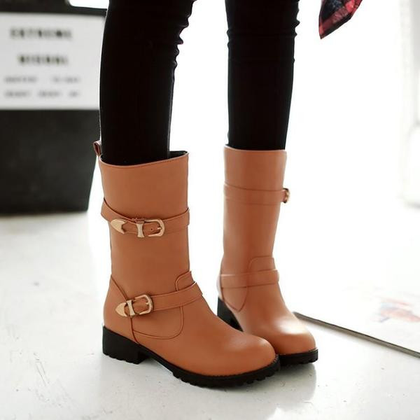 Cizme casual dama cu talpa in relief in doua culori