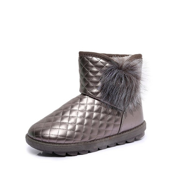 Модерни дамски боти с пух отстрани в четири цвята 