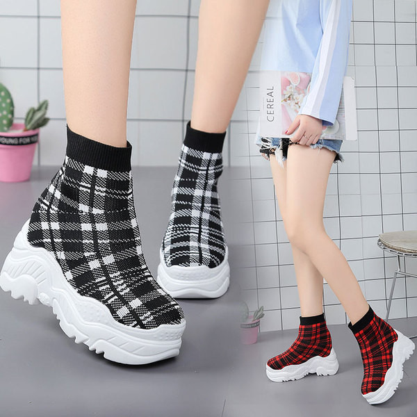 Adidași moderni de damă tip șosetă pătrată - două culori