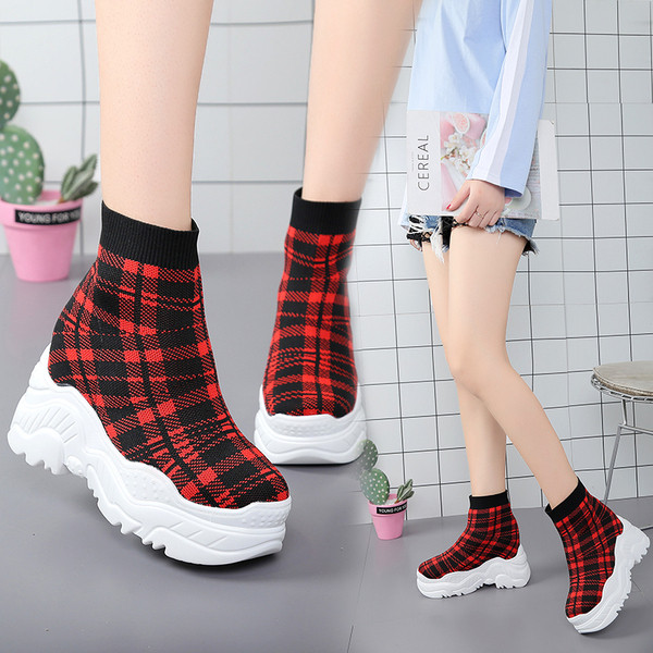 Adidași moderni de damă tip șosetă pătrată - două culori