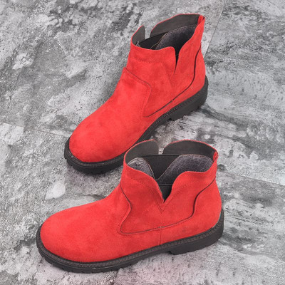 Cizme casual dama din piele intoarsa in diferite culori