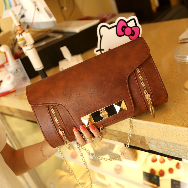 Geanta de dama eleganta in mai multe culori cu maner metalic