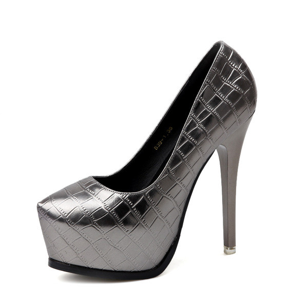 Pantofi eleganti de dama cu toc inalt in doua culori