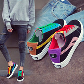 Model nou de adidasi de dama colorati in alb si negru, potriviti pentru utilizarea de zi cu zi