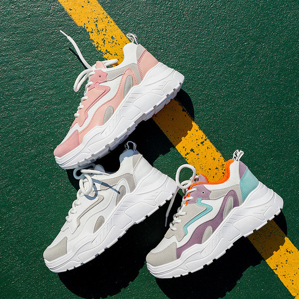 Tenisi casual dama cu platforma in trei culori