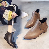 Cizme zilnice ascuțite de damă cu ochiuri