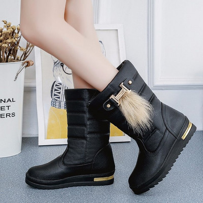 Γυναικείες  δερμάτινες μπότες σε τρία χρώματα