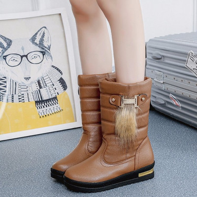 Γυναικείες  δερμάτινες μπότες σε τρία χρώματα