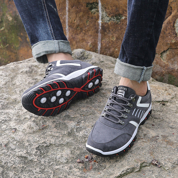 Cizme de drumeție pentru bărbați cu talpă aspră în trei culori