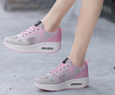 Tenisi casual dama cu talpa inalta in mai multe culori