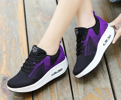 Tenisi casual dama cu talpa inalta in mai multe culori