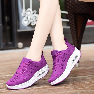 Tenisi casual dama cu talpa inalta in mai multe culori