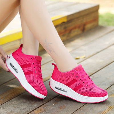 Tenisi casual dama cu talpa inalta in mai multe culori