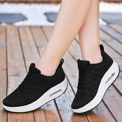 Tenisi casual dama cu talpa inalta in mai multe culori