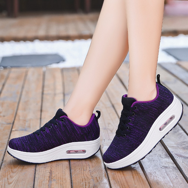 Tenisi casual dama cu talpa inalta in mai multe culori