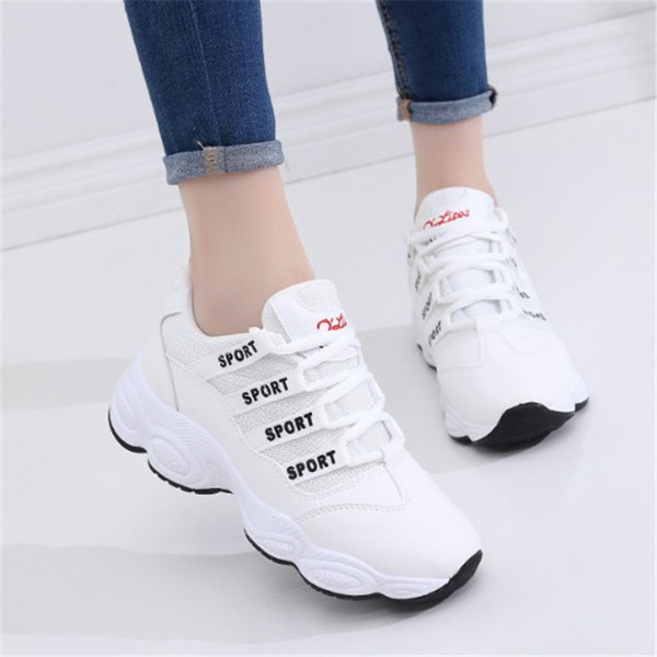 Tenisi casual dama cu platforma si sireturi in trei culori