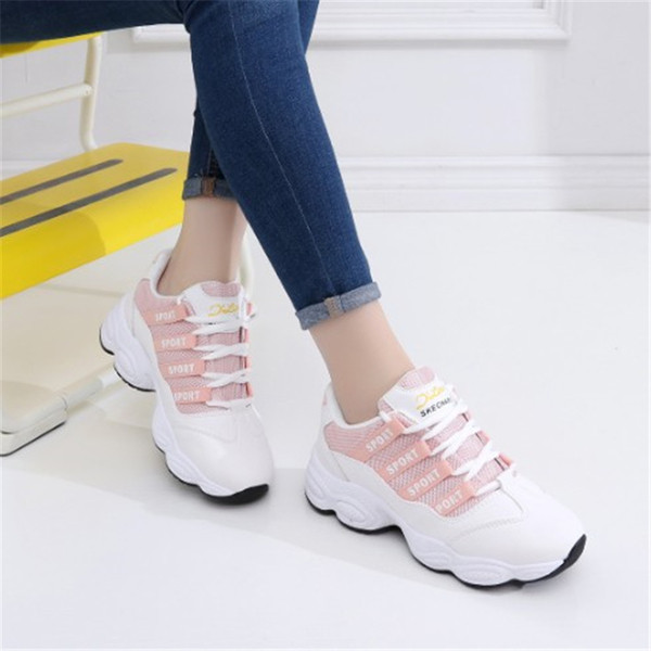 Tenisi casual dama cu platforma si sireturi in trei culori