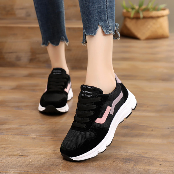 Model nou de adidasi de dama din piele intoarsa cu talpa inalta in mai multe modele