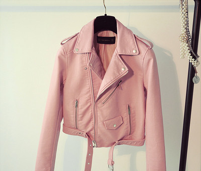 NOUA geacă modernă din imitație de piele pentru doamne în patru culori