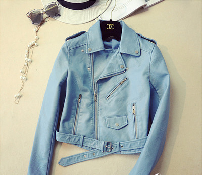 NOUA geacă modernă din imitație de piele pentru doamne în patru culori