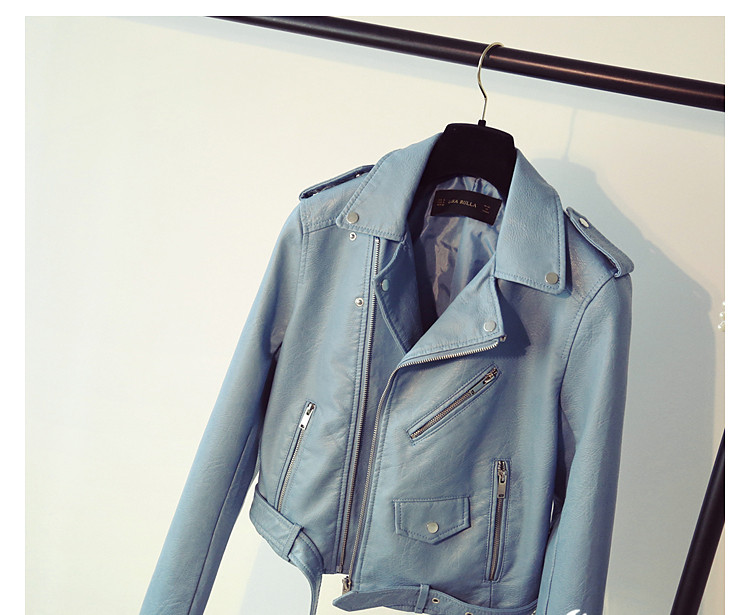 NOUA geacă modernă din imitație de piele pentru doamne în patru culori