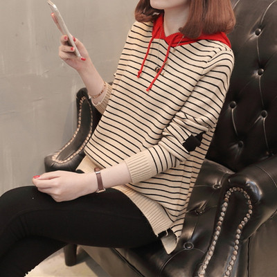 Hanorac zilnic de damă cu dungi în mai multe culori