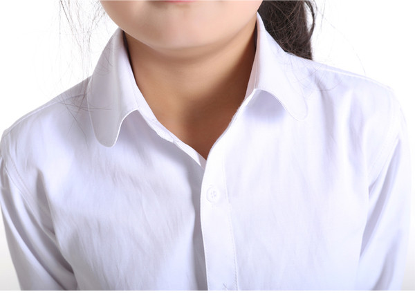 Cămașă albă uni pentru copii pentru fete