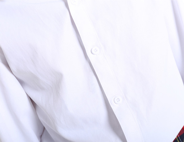 Cămașă albă uni pentru copii pentru fete