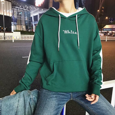 Ανδρικό καθημερινό φούτερ με περιμετρικά άκρα και επιγραφή