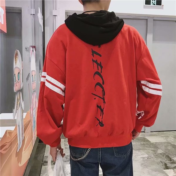 Ανδρικό καθημερινό φούτερ με περιμετρικά άκρα και επιγραφή