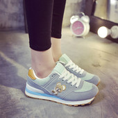 Adidasi moderni de dama cu broderie in trei culori