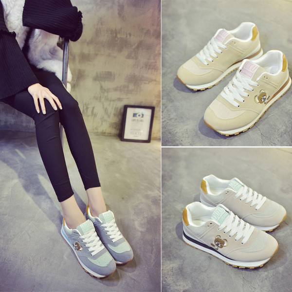 Adidasi moderni de dama cu broderie in trei culori