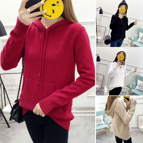 Καθημερινό γυναικείο φούτερ με τσέπες σε τέσσερα χρώματα