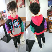 Детски цветен суичър с качулка за момчета