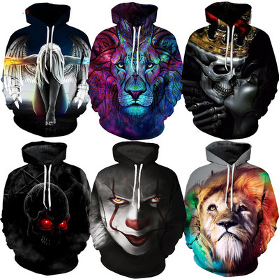 Modern unisex sweatshirt in different models with 3D color prints
