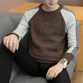 Модерна мъжка плътна блуза в три цвята