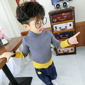 Детски стилен зимен пуловер за момчета в три цвята