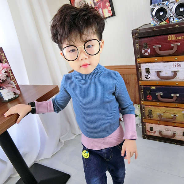 Детски стилен зимен пуловер за момчета в три цвята