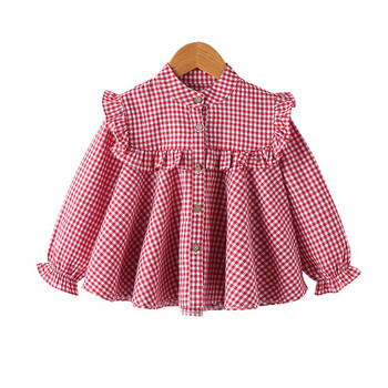 Παιδικό μοντέρνο πουκάμισο για κορίτσια σε δύο χρώματα
