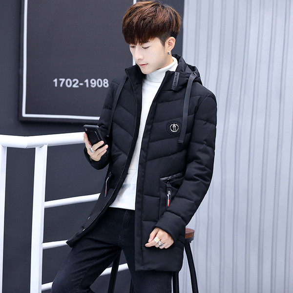 Jachetă lungă groasă pentru bărbați în trei culori