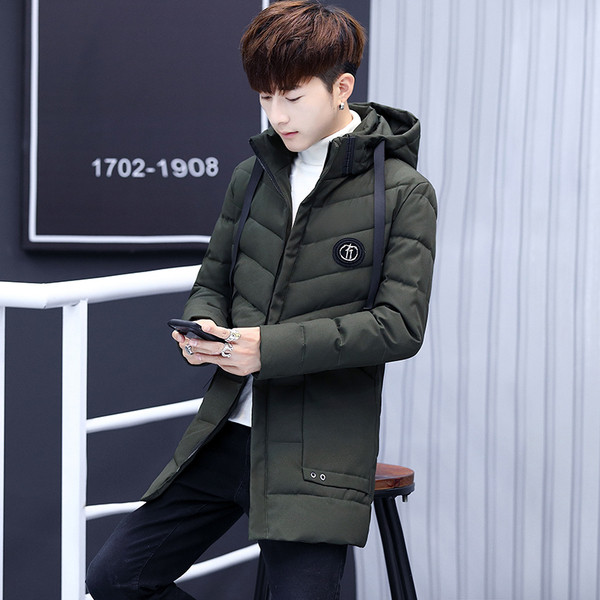 Jachetă lungă groasă pentru bărbați în trei culori