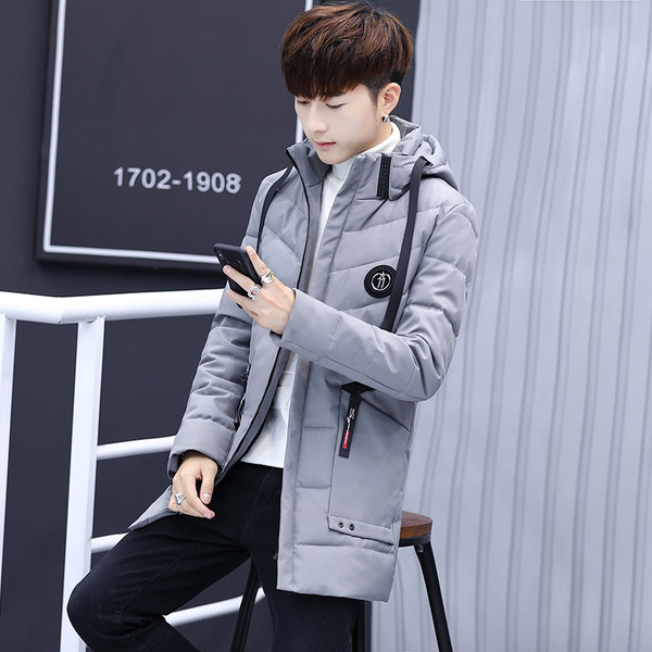 Jachetă lungă groasă pentru bărbați în trei culori