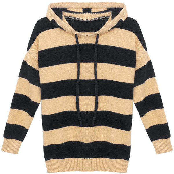 Hanorac de damă cu dungi în trei culori