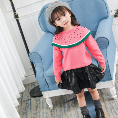 Παιδικό πουλόβερ με λαιμόκοψη σε σχήμα O σε δύο χρώματα