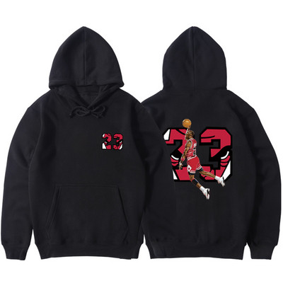 Мъжки спортен суичър в няколко цвята с надпис и щампа